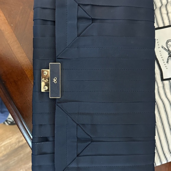 Anya Hindmarch Navy Clutch - Picture 7 of 11